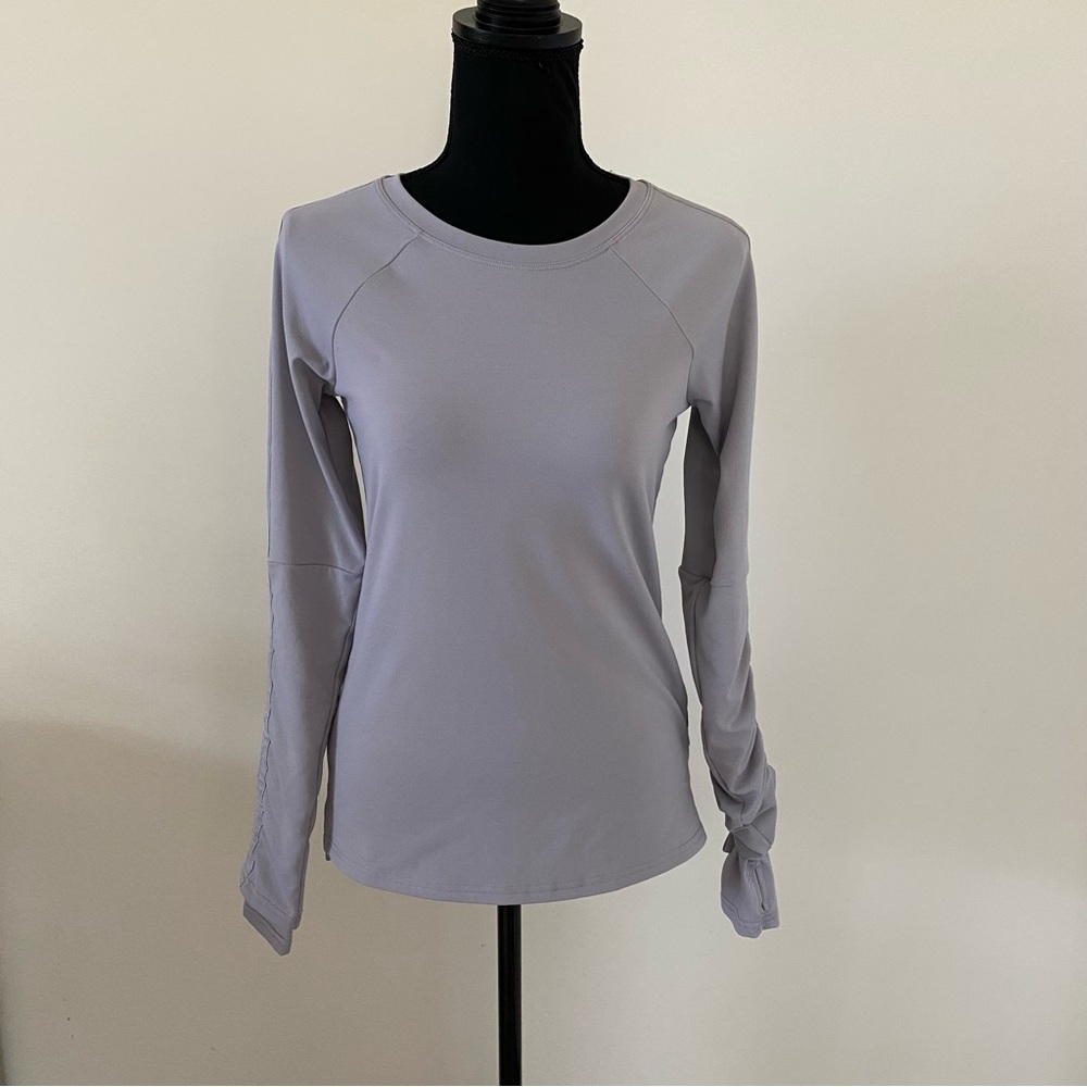 Fabletics Women’s Light Grey Crew Neck Sweatshirt - image 1